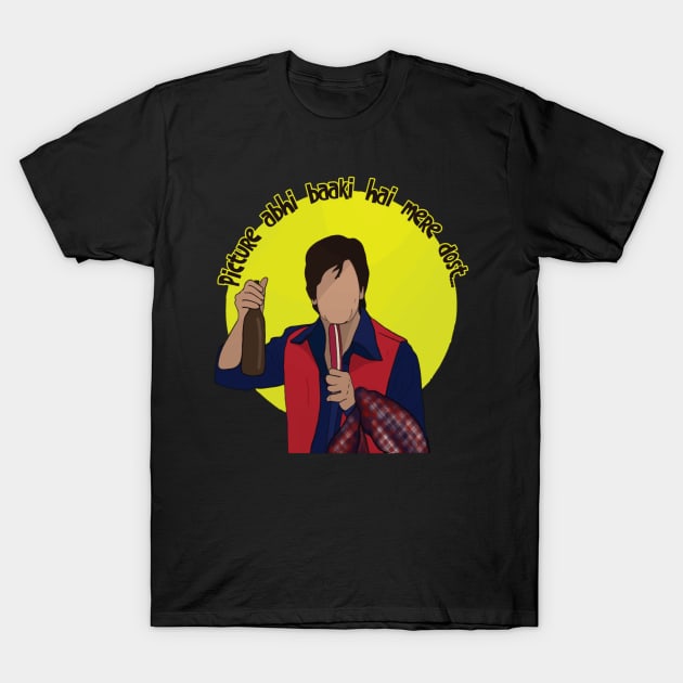 Picture Abhi Baaki Hai Mere Dost Famous Dialogue T-Shirt by JammyPants